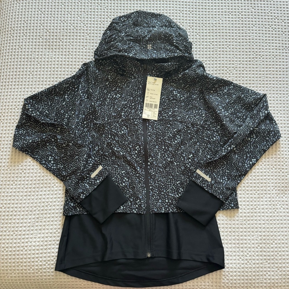 Sweaty Betty Black and Gray Patterned Jacket
